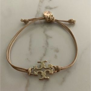 Tory Burch adjustable bracelet, logo, gold
